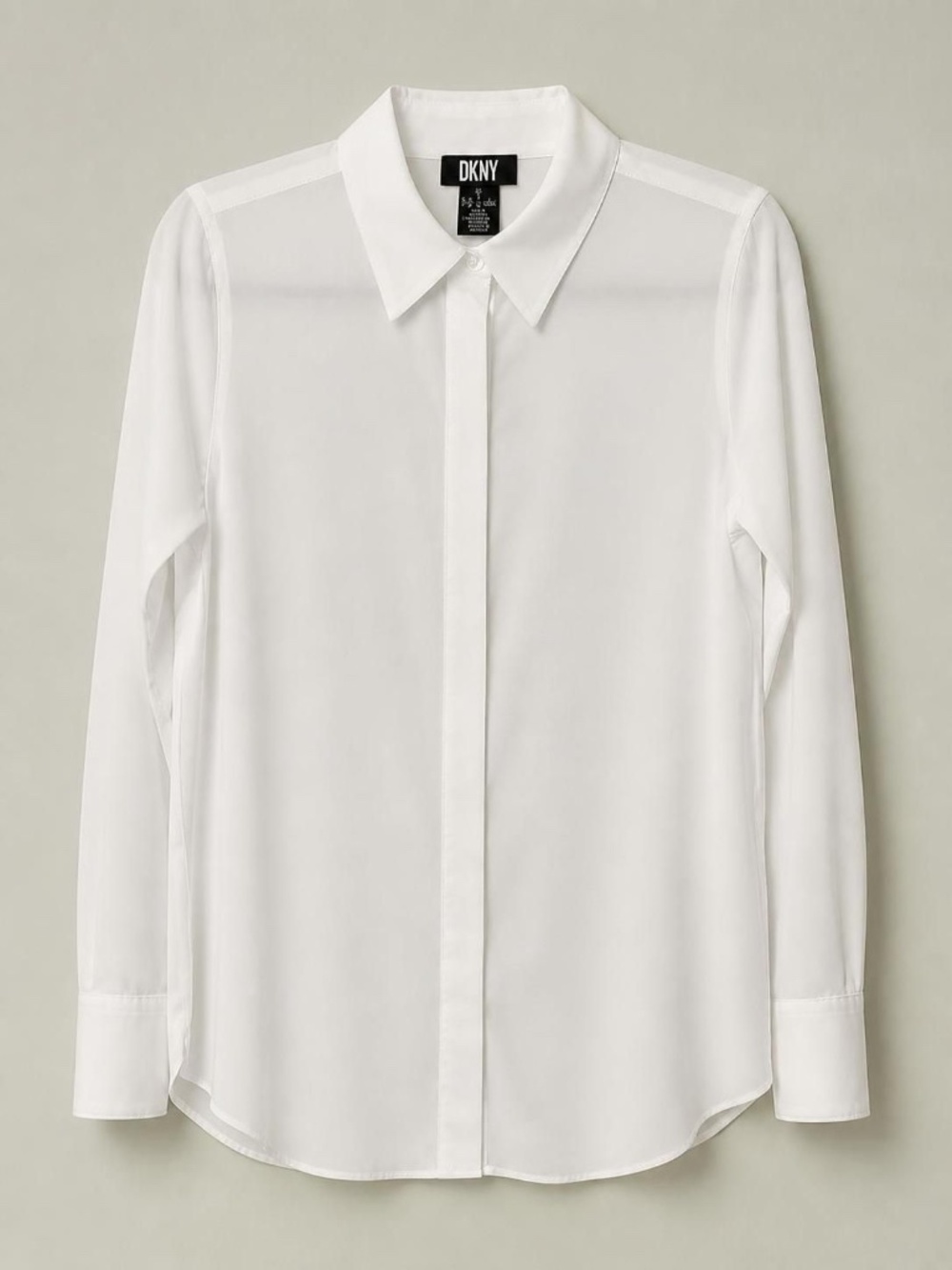 DKNY Women's Collared White Shirt / Blouse - Small